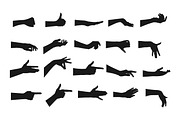 Big Set of Hand Silhouettes, a Person Illustration by PsychocheArt (Thumbnail 3 of 5)