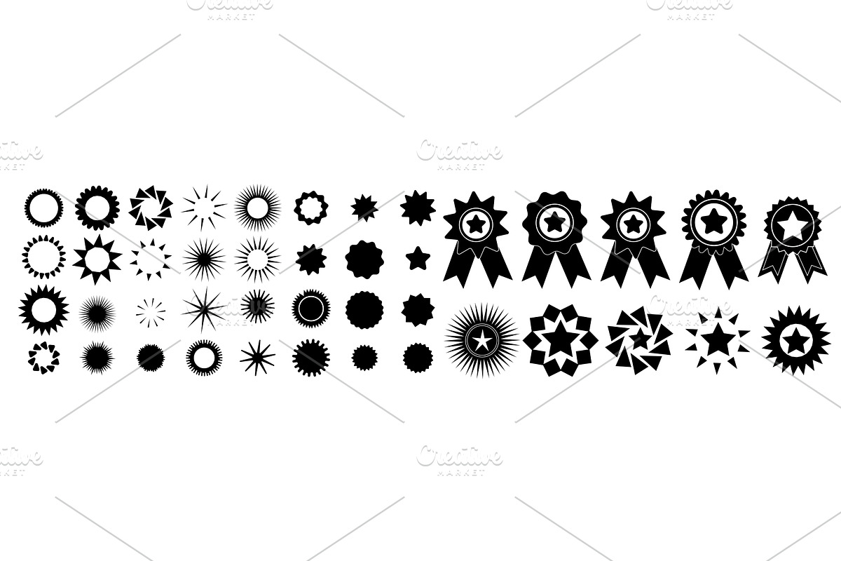 Set of medals with stars. hand drawn, an Object Illustration by Nenahliadava Design
