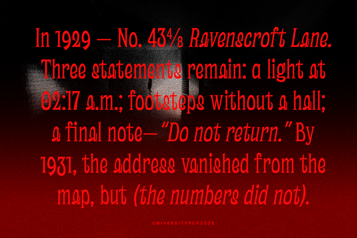 UT Matemija - A Movie Serif Font, a Serif Font by Universitype (Photo 3 of 12)