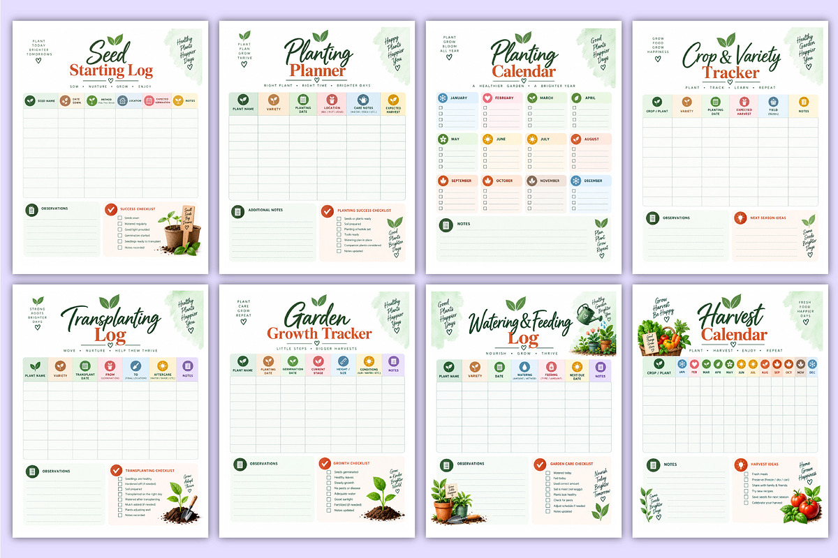 Garden Harvest Log Workbook | Plant, a Stationery Template by Mustafiz (Photo 3 of 4)