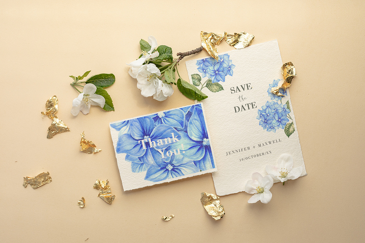 Watercolor Clipart Hydrangea flowers, a Decorative Illustration by Kotkoa (Photo 8 of 12)