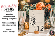 Champagne Table Number PSD Mockup, a Product Mockup by Printable Pretty Studio (Thumbnail 7 of 10)