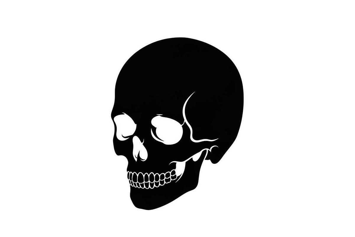 50 Skull Head Silhouette Vector Bund, an Illustration by Creativeshirt (Photo 13 of 51)