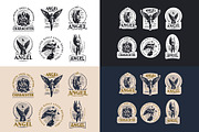 A set of vintage emblems, an Illustration by Masterlevsha (Thumbnail 2 of 2)