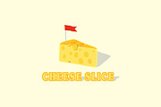 Cheese Slice Logo Design With Flag, a Branding & Logo Template by Atlantis X Nurman Arbai (Thumbnail 2 of 2)