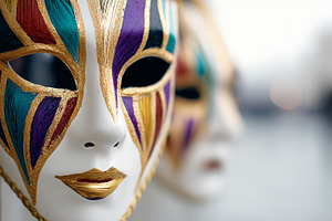 Ornate Venetian carnival masks with, a Holiday Photo by MistyDay