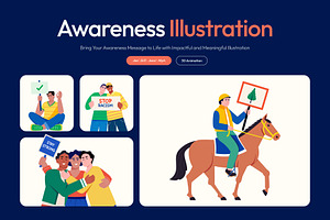 Animated Awareness Illustration Art, an Education Illustration by Creative Stall