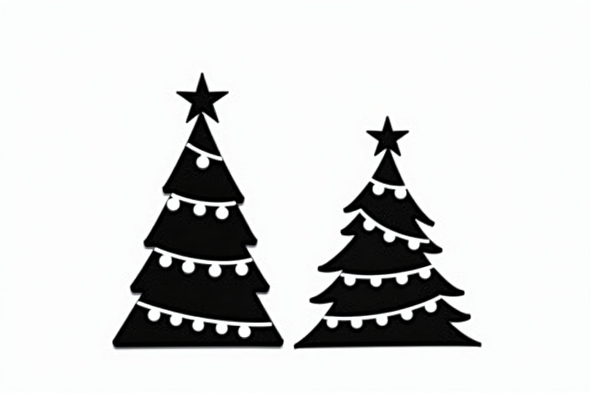 Cozy Holiday Tree Silhouette Designs, an Illustration by Gaye Art (Photo 14 of 21)