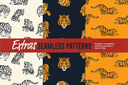 Vintage Tiger Illustrations, an Animal Illustration by ARQAM Studio (Thumbnail 9 of 9)