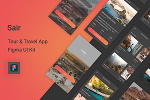 Sair - Tour & Travel UI Kit Figma