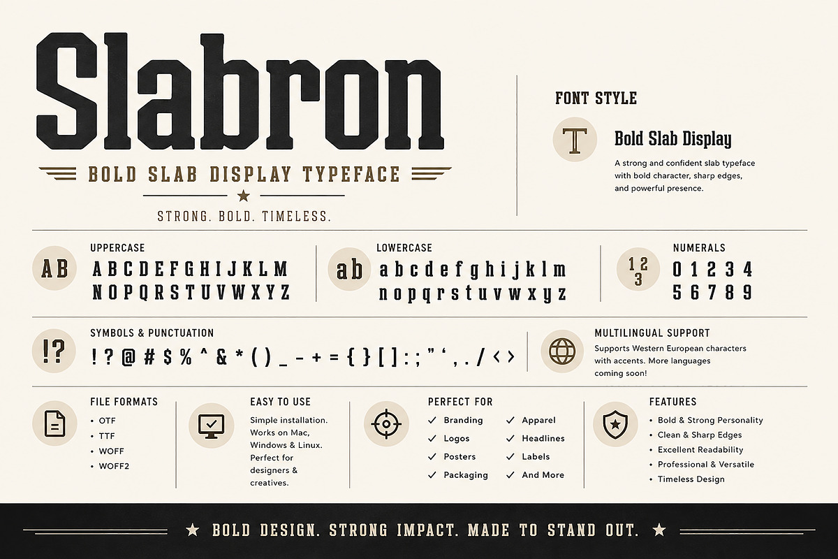 Slabron – Bold Slab Display, a Slab Serif Font by Wow Magic (Photo 2 of 5)