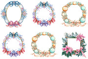 Coquette Christmas Frame Border Clip, an Illustration by DreamArtGraphic (Thumbnail 3 of 4)