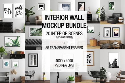 WAll frame mockup bundle v3