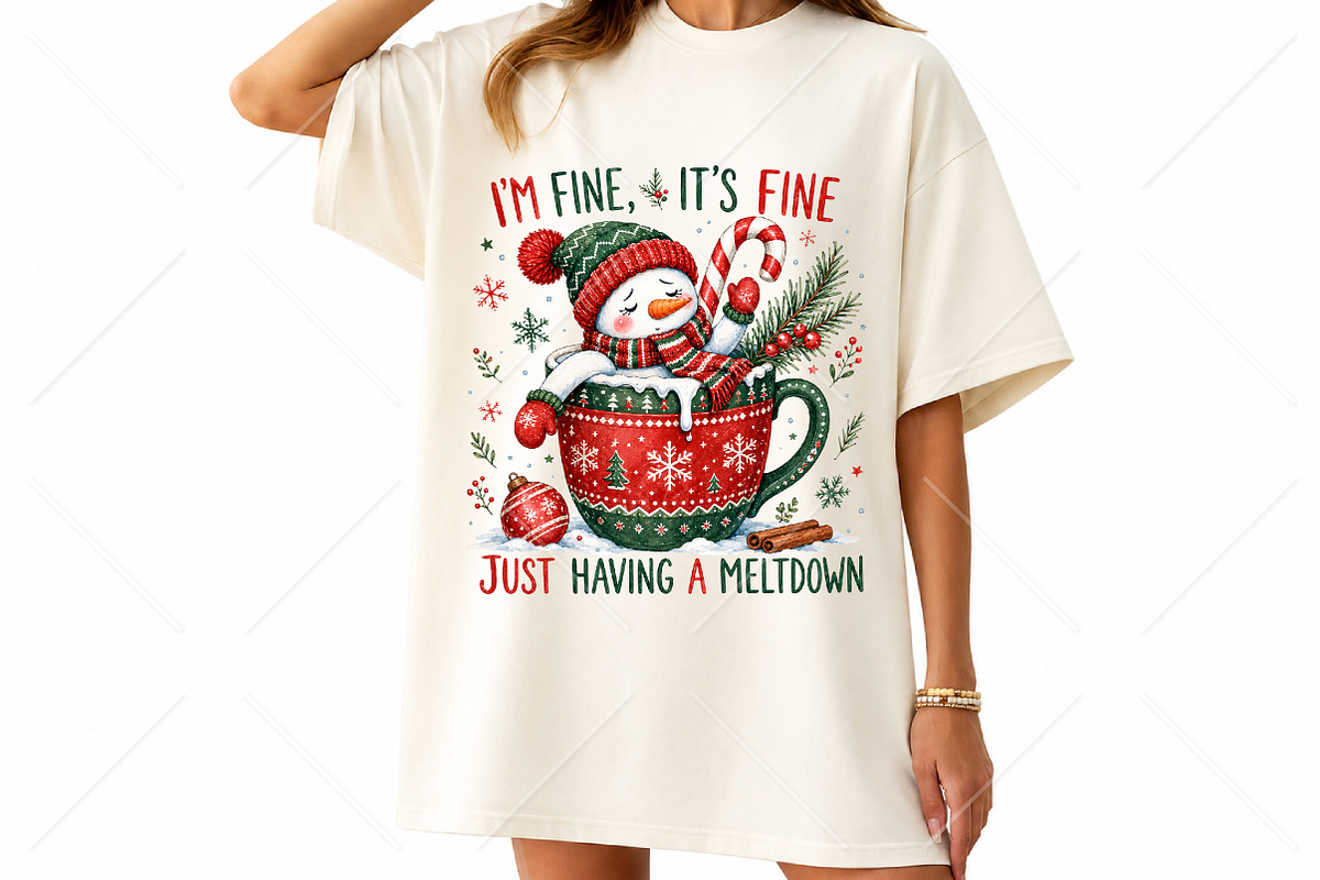 Funny Cute Snowman Png Christmas PNG, a Seasonal Illustration by Canvas Craft (Photo 5 of 6)