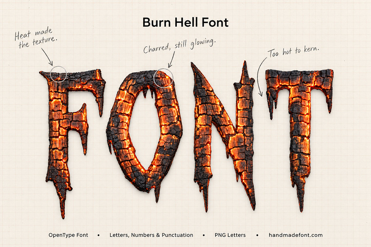 Burn Hell Font, a Blackletter Font by Handmadefont (Photo 1 of 15)