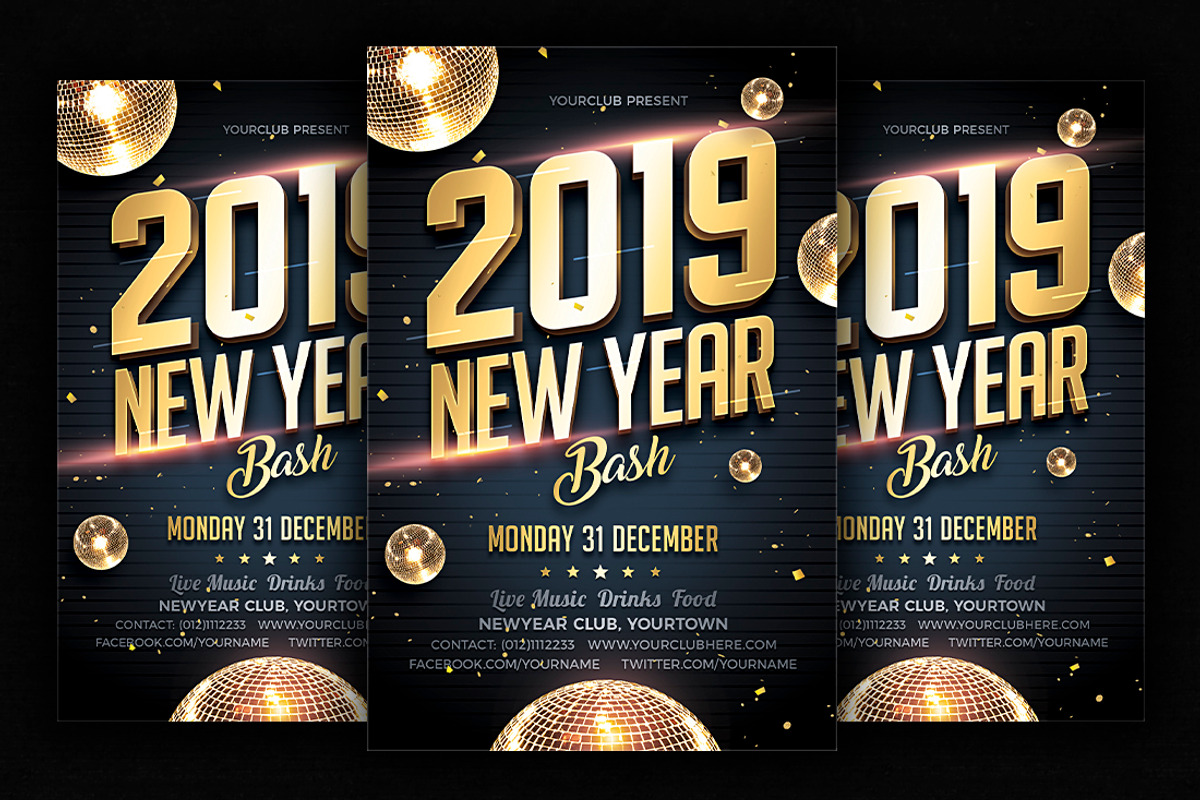 New Year Bash, a Flyer Template by DesignWorkz (Photo 1 of 2)