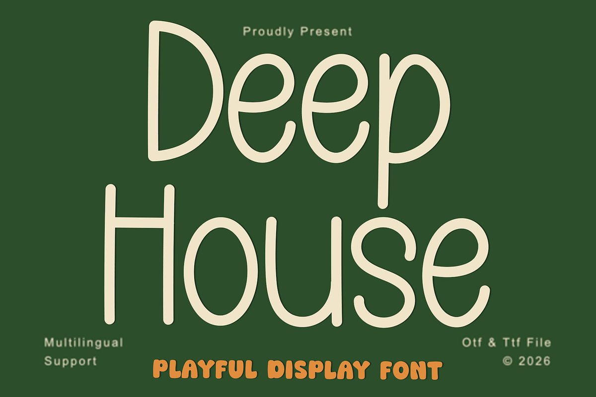 Deep House, a Sans Serif Font by InermediaSTUDIO (Photo 1 of 7)