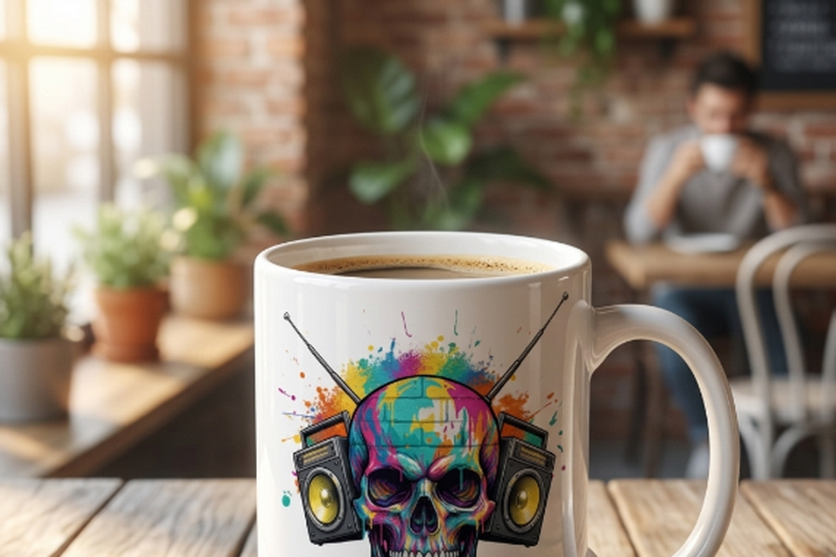 Graffiti Boombox Skull Art, a Shirt Mockup by Vector Stall (Photo 14 of 14)