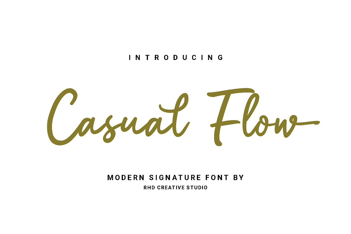 Casual Flow - Modern Signature Font, a Handwritten Font by RHD Creative Studio (Photo 1 of 8)