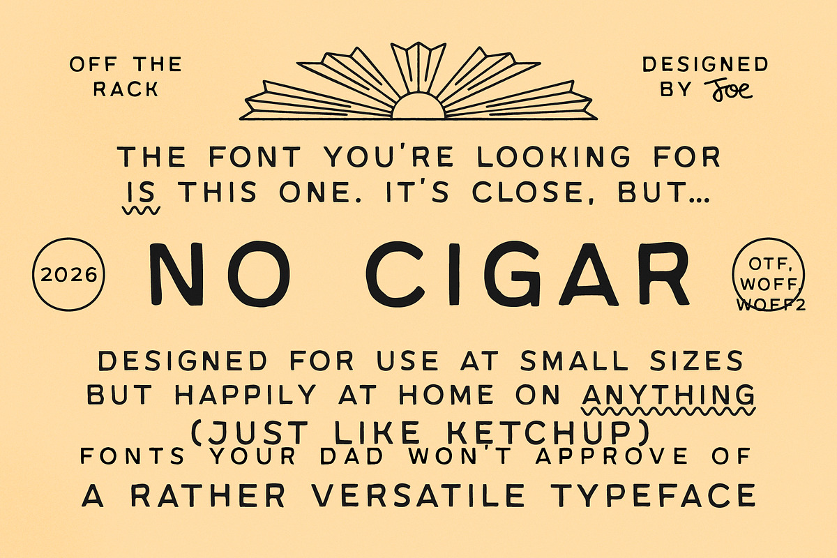 No Cigar Handdrawn Font, a Sans Serif Font by Off The Rack © (Photo 1 of 7)