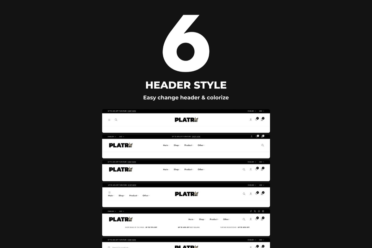 Platrxyz Pro - Minimal WooCommerce, a WordPress Template by PlatR (Photo 2 of 10)
