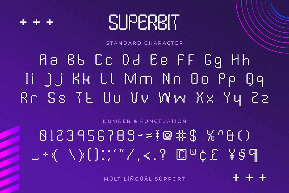 Superbit - Pixel Display Font, a Font by Pixesia Studio (Photo 10 of 10)
