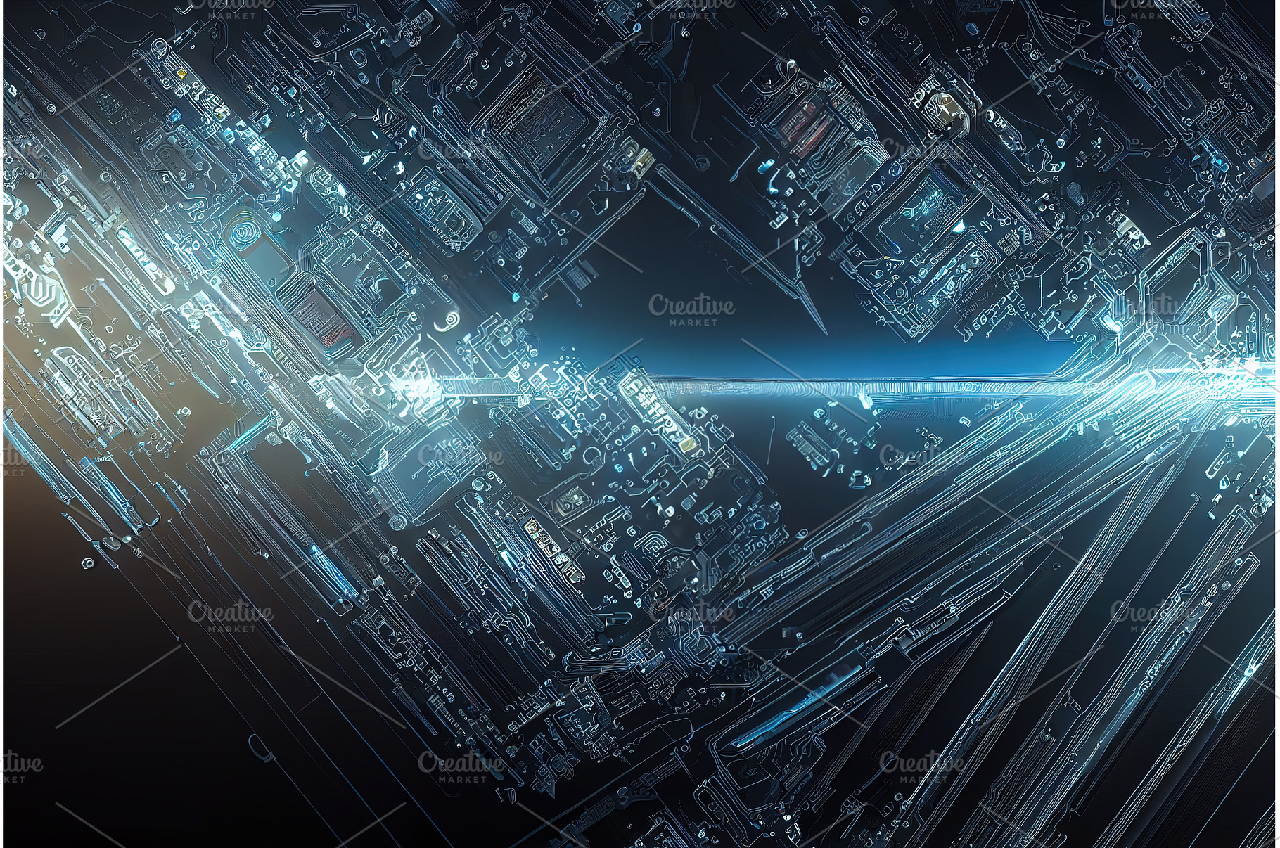 abstract motherboard and circuit, a Technology Photo by Neirfy