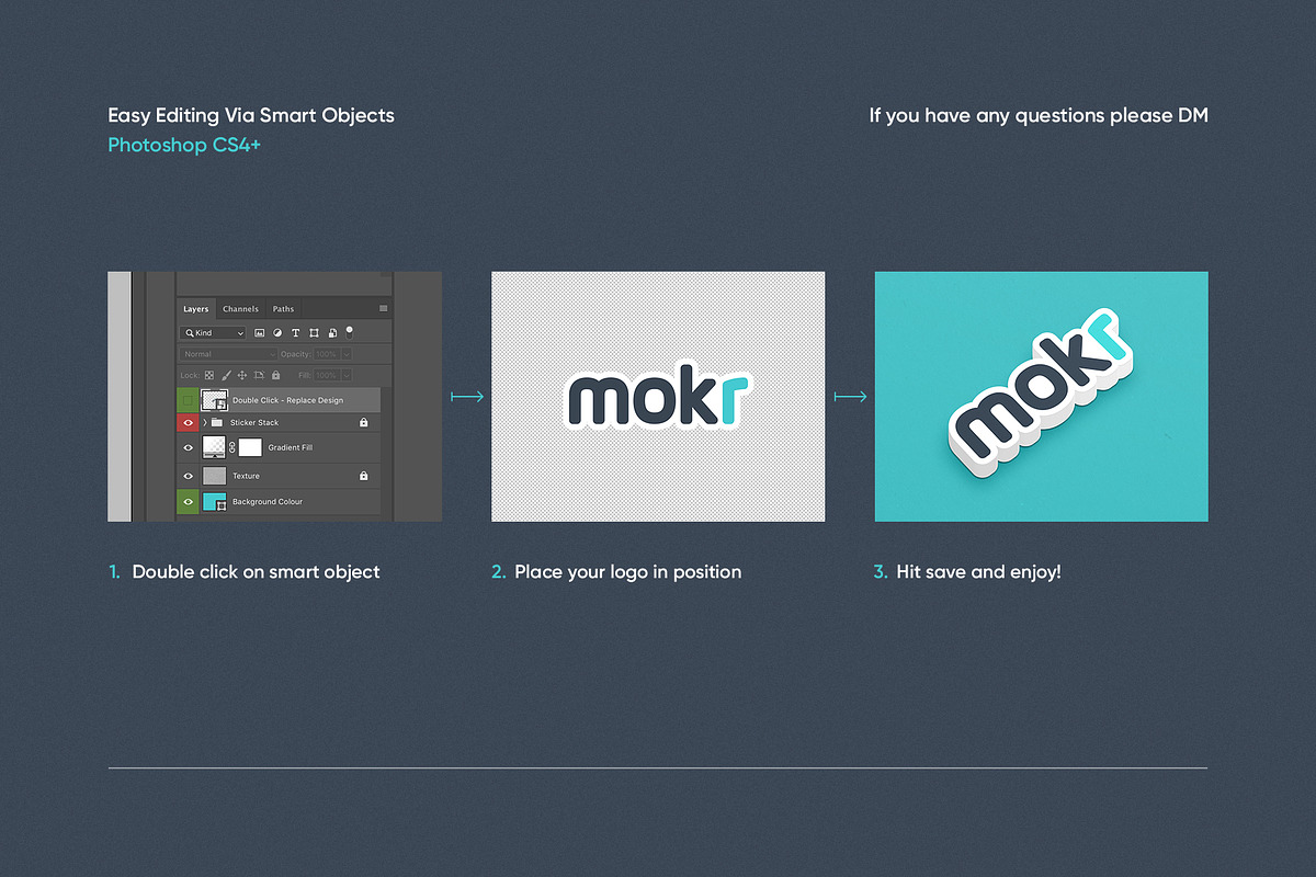 Logo Die Cut Sticker Mockup, a Merchandise Mockup by Mokr (Photo 5 of 5)