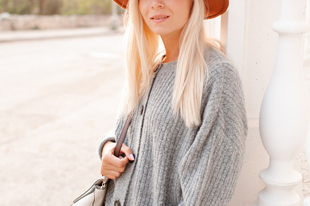 Stylish young woman. Autumn season, a Person Photo by morrowlight
