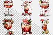 Valentine Whimsical Cocktail Clipart, an Illustration by SVGArt (Thumbnail 2 of 7)