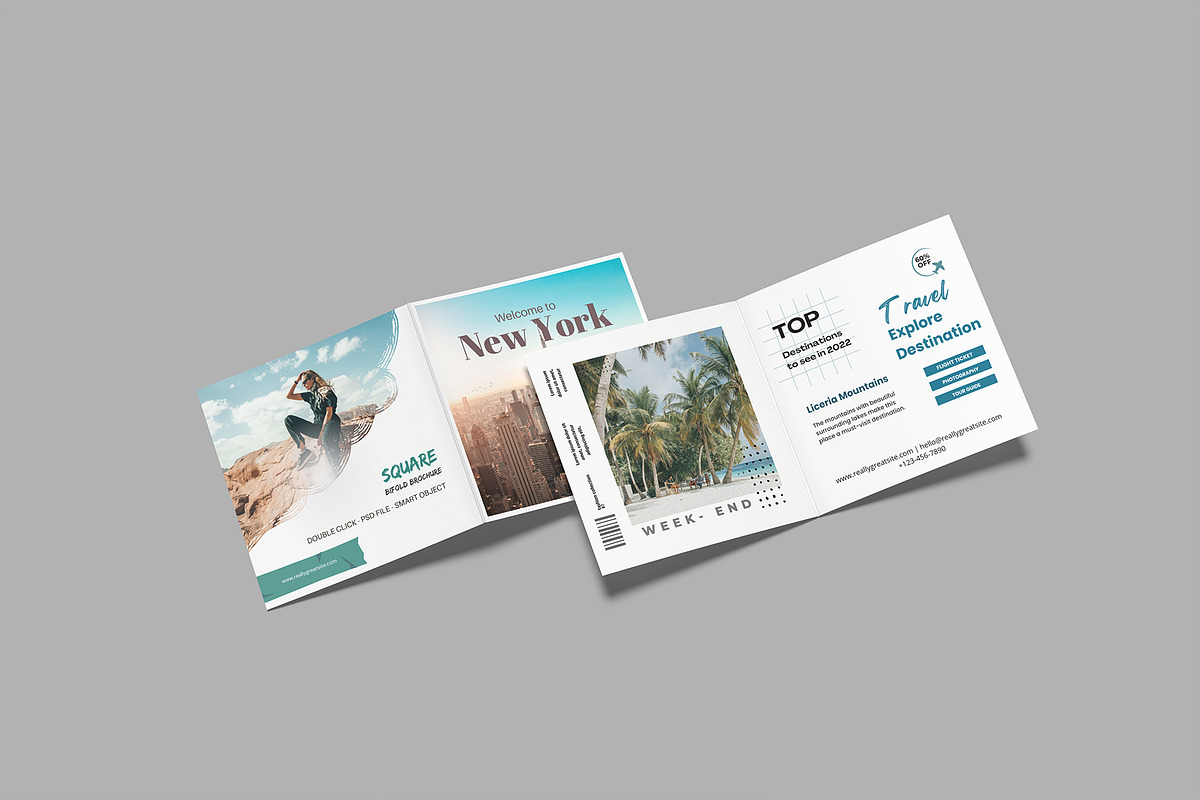 High Quality Square Bifold Mockup, a Brochure Template by lamorastudio (Photo 2 of 11)