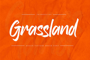 Grassland – Rough Texture Brush Font