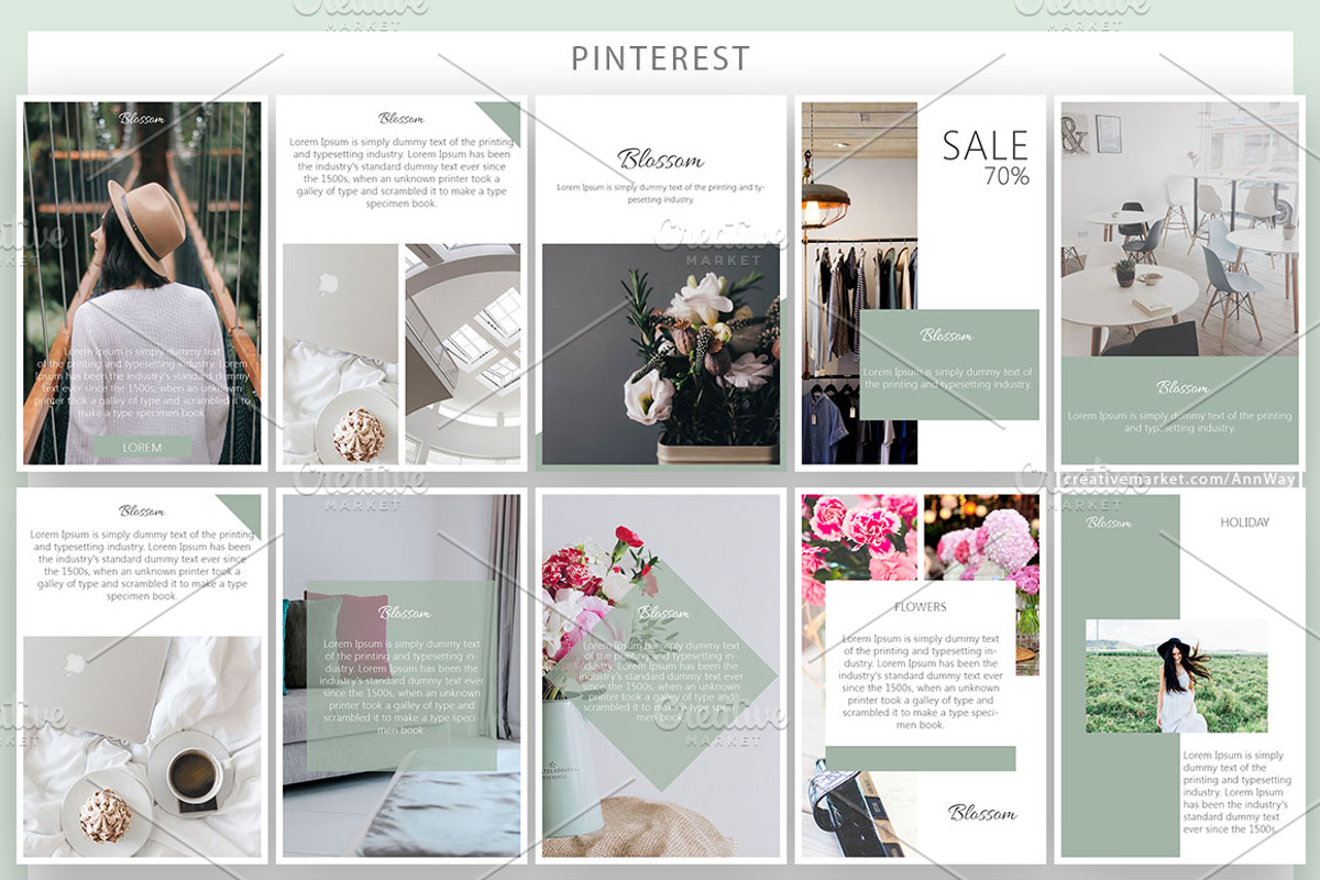 Social Media Pack / Kit 1, a Social Media Template by Blossom (Photo 4 of 5)