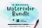 Watercolor bundle Photoshop Brushes