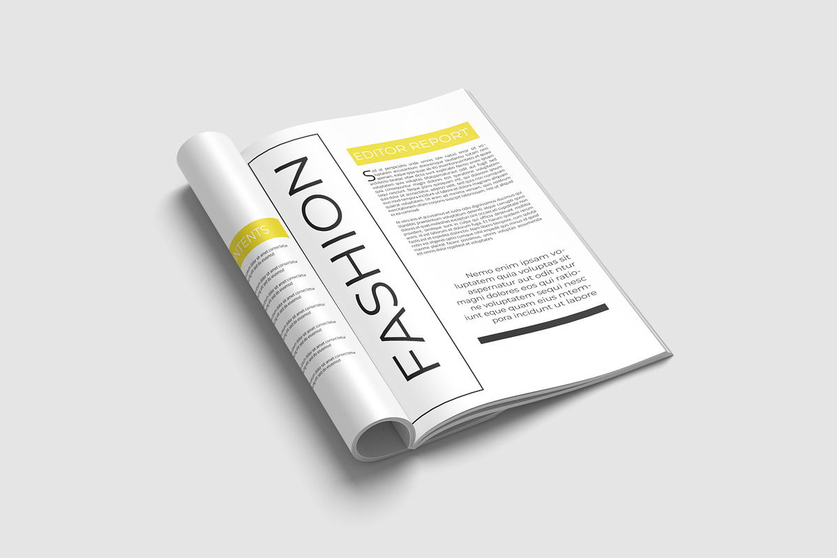 Minimal Fashion Magazine Template, a Magazine Template by retrographix (Photo 3 of 17)