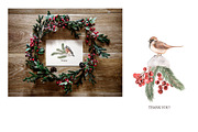 Watercolor Winter Birds Set, an Animal Illustration by MayaNavits (Thumbnail 5 of 5)