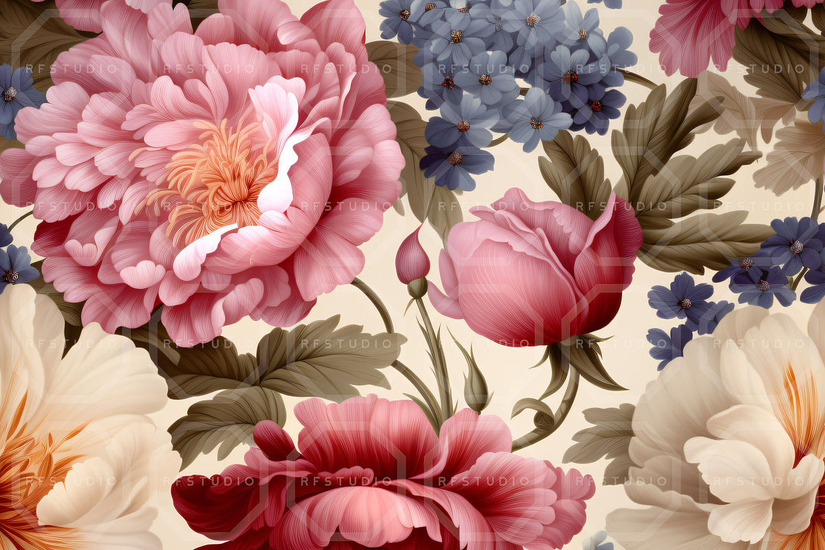 DREAMSCAPE FLORALS. Seamless Pack, a Texture Illustration by RefinedFantasyStudio (Photo 6 of 9)