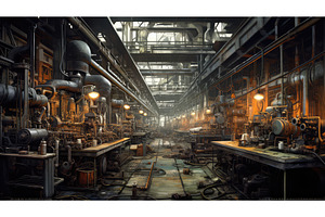 vintage wallpaper industrial, an Industrial Photo by pikepicture