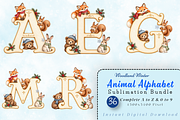 Woodland Winter Animal Alphabets, a Seasonal Illustration by Ink Gallery (Thumbnail 1 of 5)