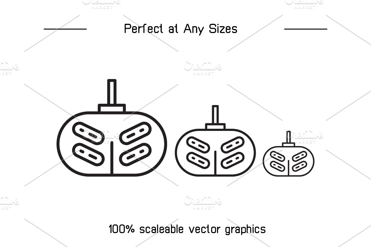 Video Gamepad Line Icons Set, an Outline Icon by Designfour (Photo 7 of 7)