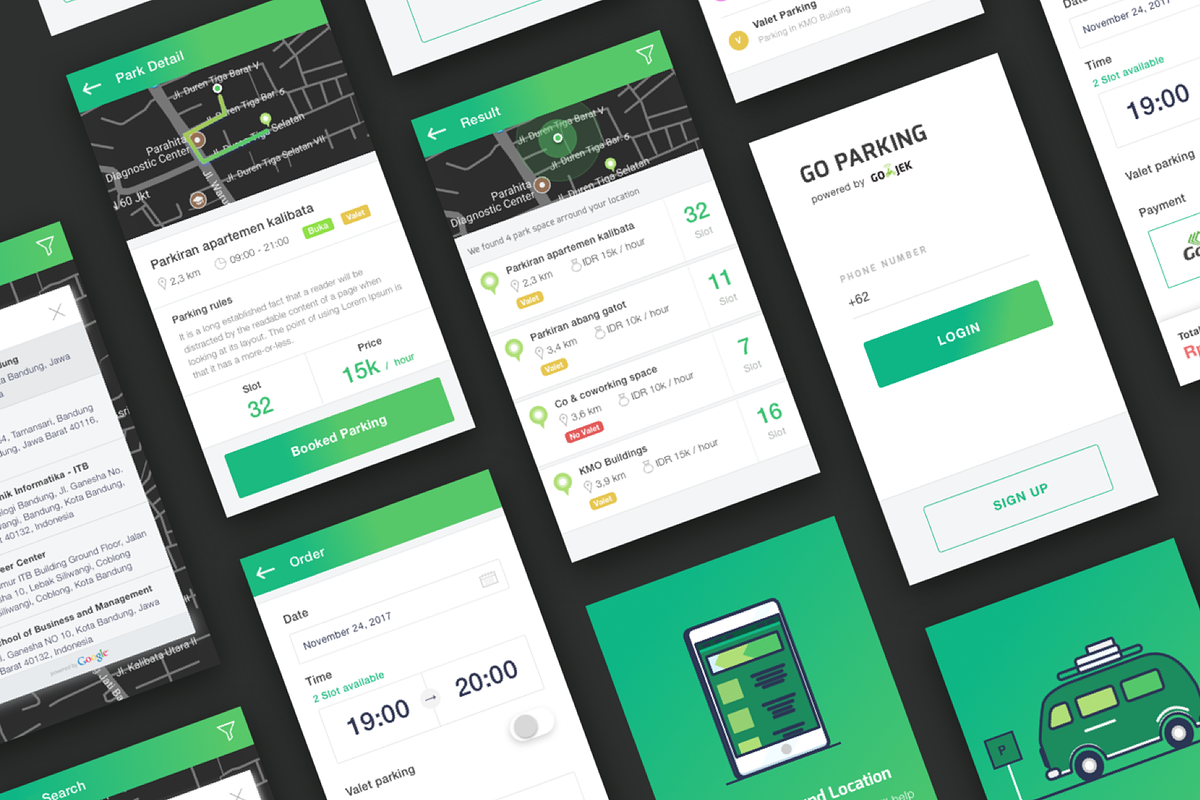 Go Parking UI Kit App, an UI Kit Template by Reza Space (Photo 3 of 5)