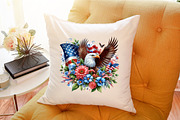 Patriotic American Flag Flowers PNG, an Illustration by Sublimation Artist (Thumbnail 6 of 6)
