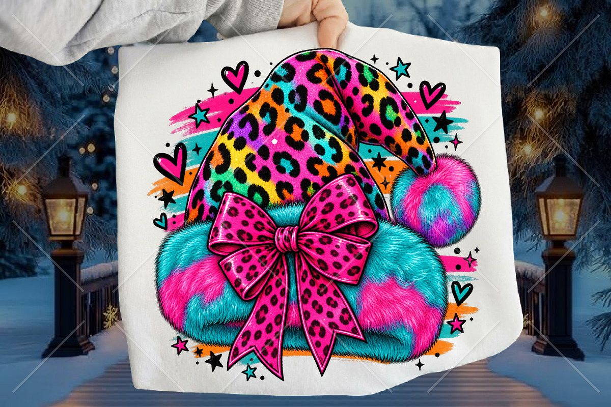 Santa Hat Bow PNG, Pink Christmas, a Seasonal Illustration by Canvas Craft (Photo 1 of 6)