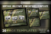 Vintage Military Powerpoint Template, a Presentation Template by Strongholdbrand (Thumbnail 1 of 3)