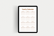 Undated Yearly Calendar Printable, a Stationery Template by The Chaos Project (Thumbnail 6 of 10)