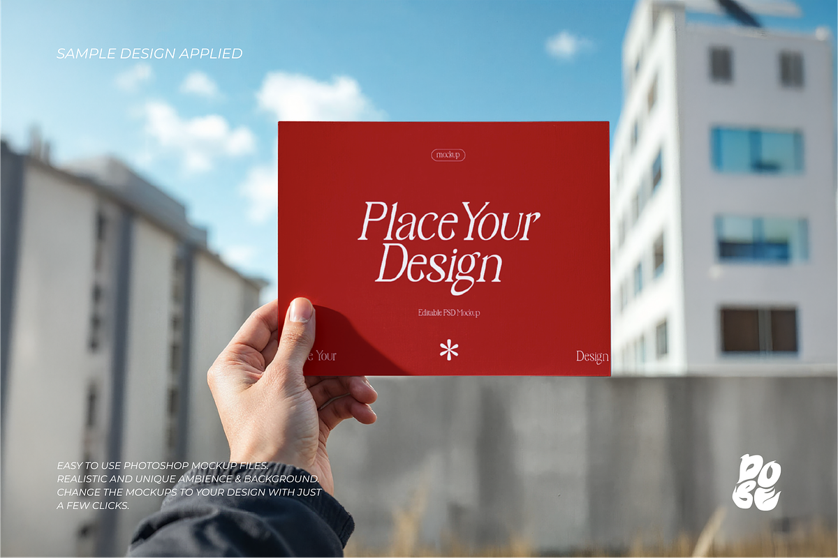 Hand and Paper Mockup Set, a Books & Magazine Mockup by DOBE Studio (Photo 7 of 10)