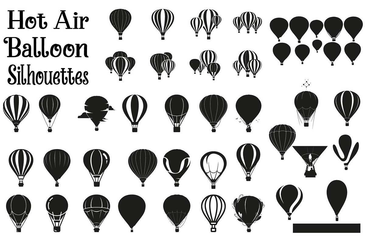hot air balloon silhouettes, an Illustration by Amazin_art (Photo 1 of 31)