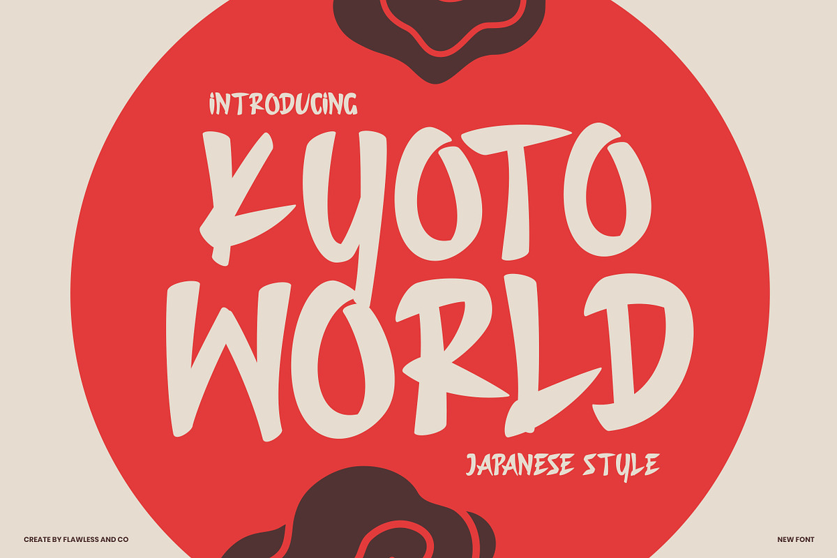 Kyoto World - Japanese Style Font, a Font by Flawless And Co (Photo 1 of 10)