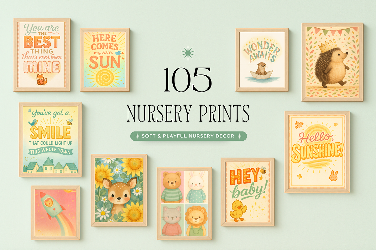 105 Nursery Prints | Kids Wall Art, a Decorative Illustration by Matisse Studio (Photo 1 of 10)