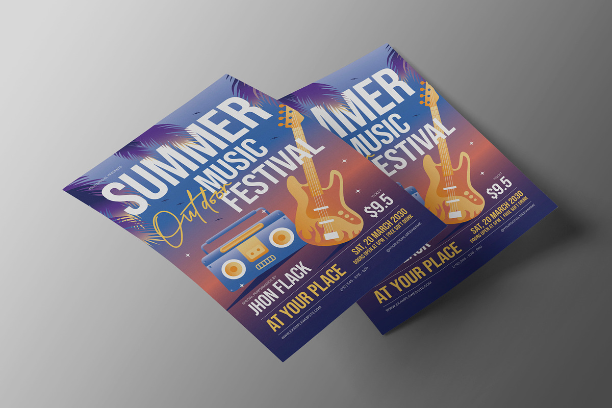 Summer Music Festival Flyer, a Flyer Template by Neermana (Photo 4 of 4)